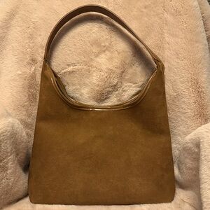 Faux Suede Hobo Shoulder Bag